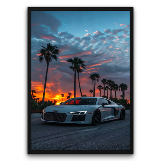 Audi R8 Palmowy Blask Plakat