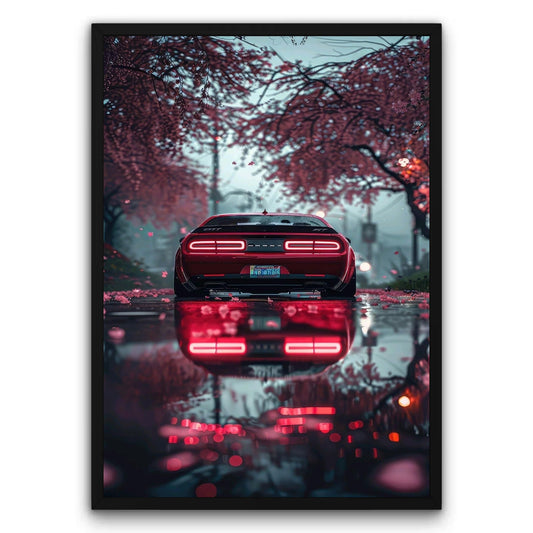 Dodge Challenger SRT Różana Noc Plakat