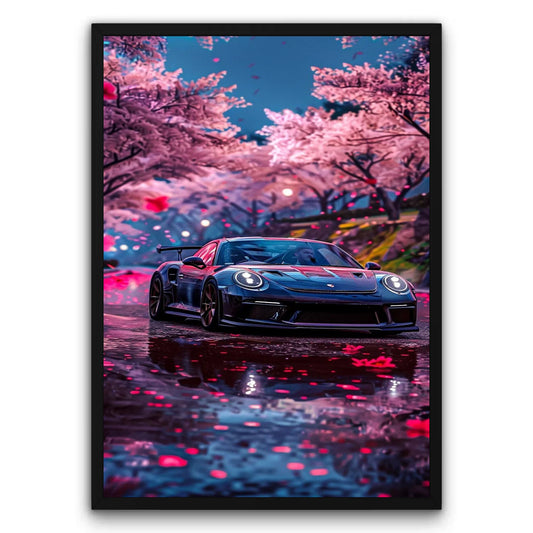 Porsche 911 GT3 Nocna Sakura Plakat