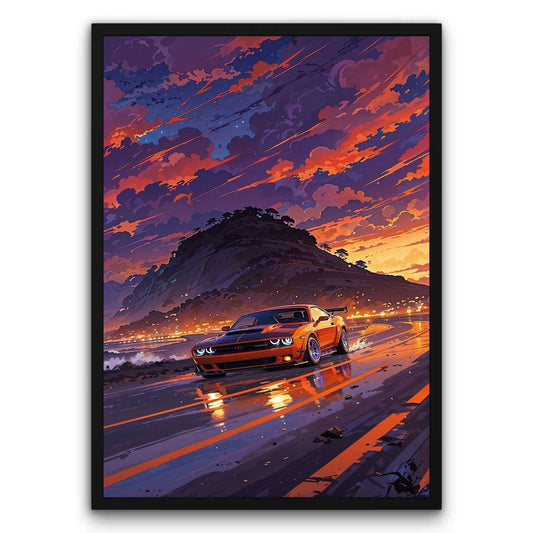 Dodge Demon Ognisty Zachód Plakat