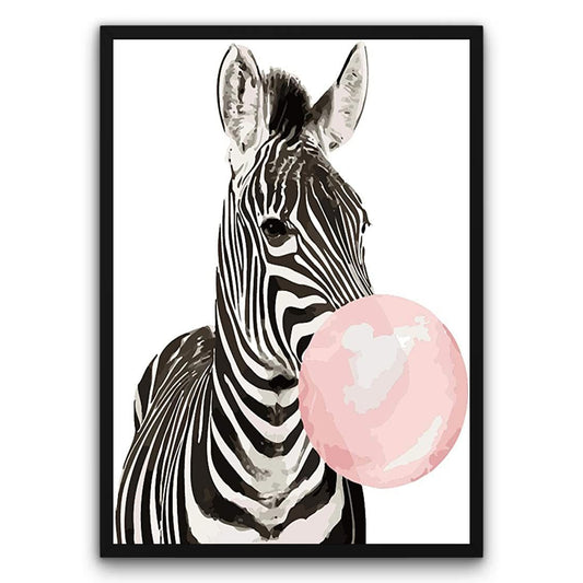 Zebra z balonem Plakat