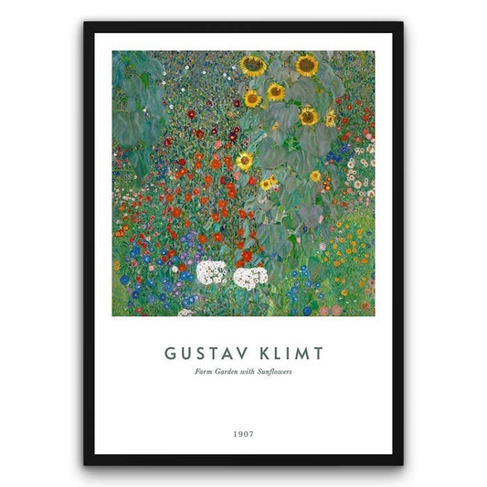 Gustav Klimt - Farm Garden with Sunflowers Plakat