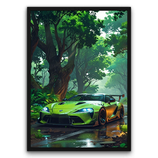 Toyota Supra Dżungla Nocą Plakat