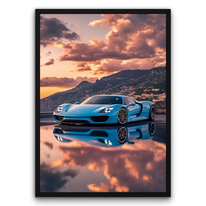 Porsche 918 Spyder Górskie Niebo Plakat
