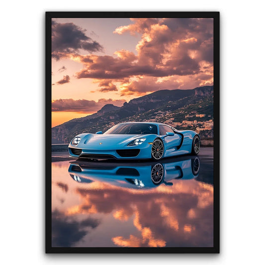 Porsche 918 Spyder Górskie Niebo Plakat