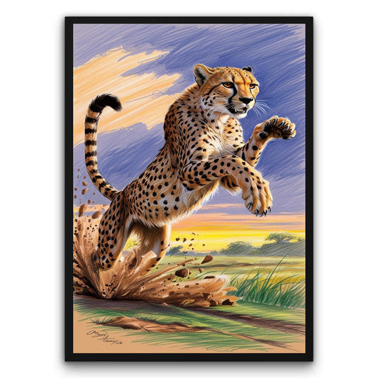 Biegnący Gepard Plakat
