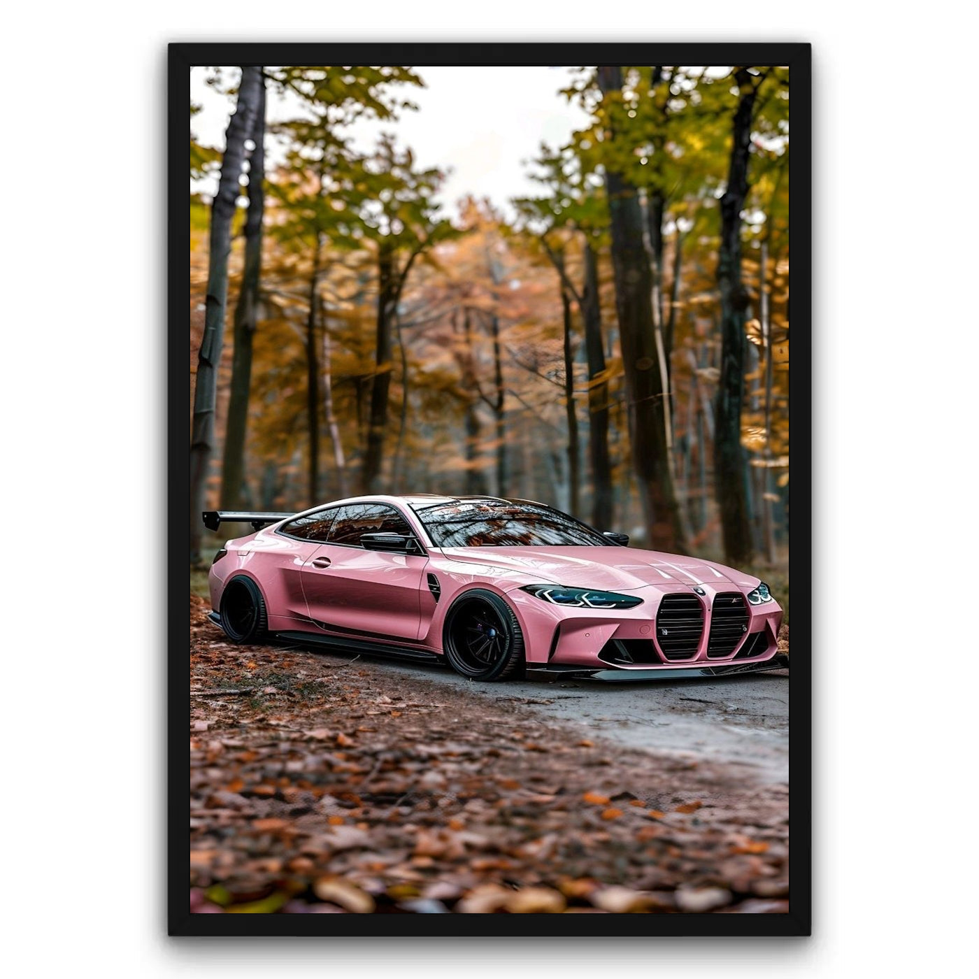 Różowe BMW M4 G82 Plakat