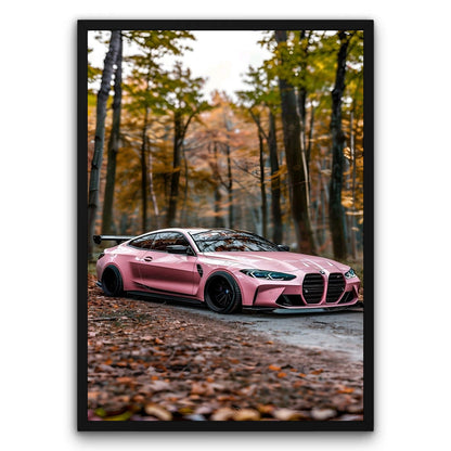Różowe BMW M4 G82 Plakat
