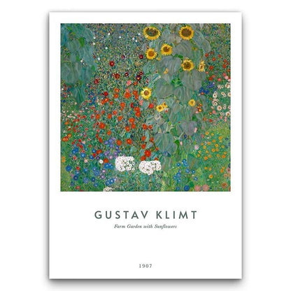 Gustav Klimt - Farm Garden with Sunflowers Obraz