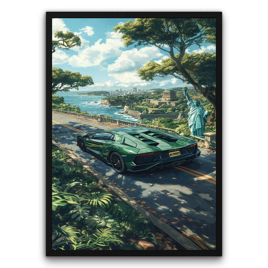 Lamborghini Aventador Nad Oceanem Plakat