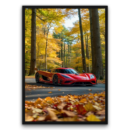 Koenigsegg Agera W Lesie Plakat