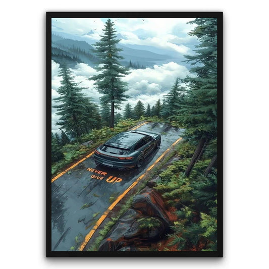 Porsche Cayenne Nad Przepaścią Plakat