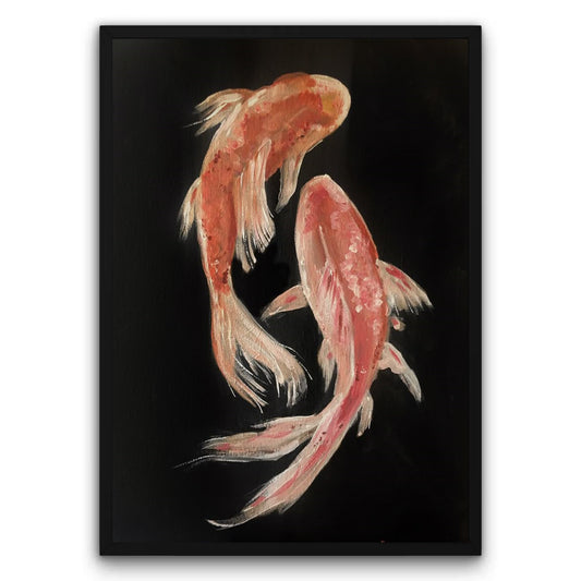 Dwie Ryby Koi Plakat