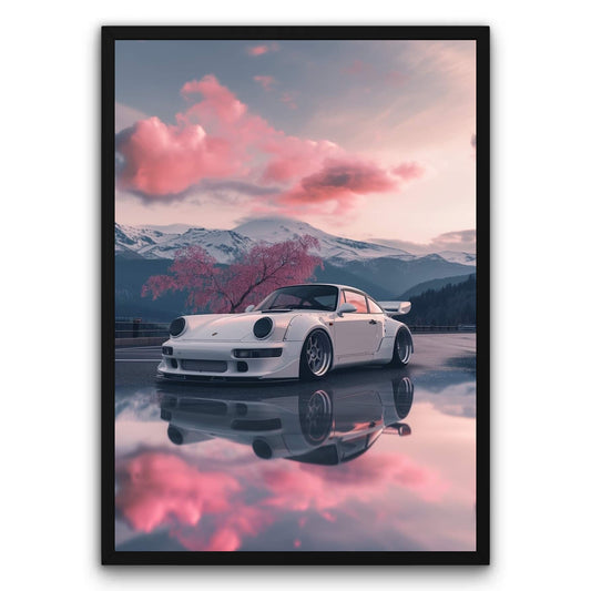 Porsche 911 Różane Niebo Plakat