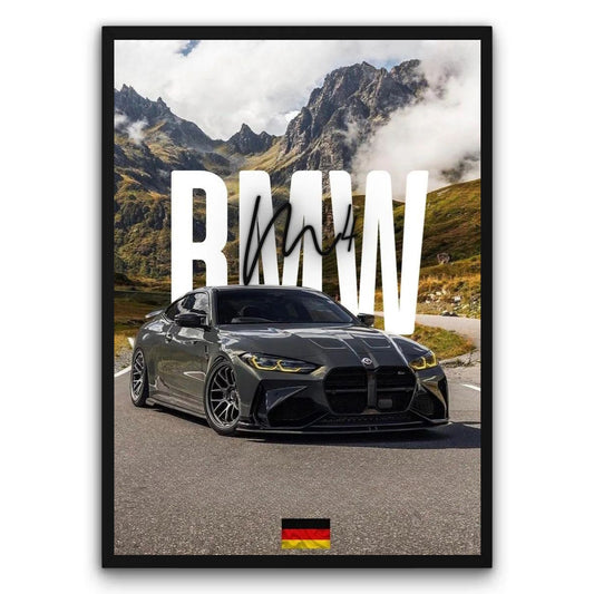 BMW M4 z Krajobrazem Plakat