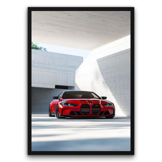BMW M3 W Cieniu Betonu Plakat