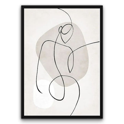 Beige Line Woman Plakat