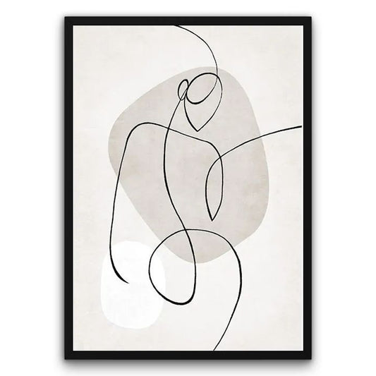 Beige Line Woman Plakat