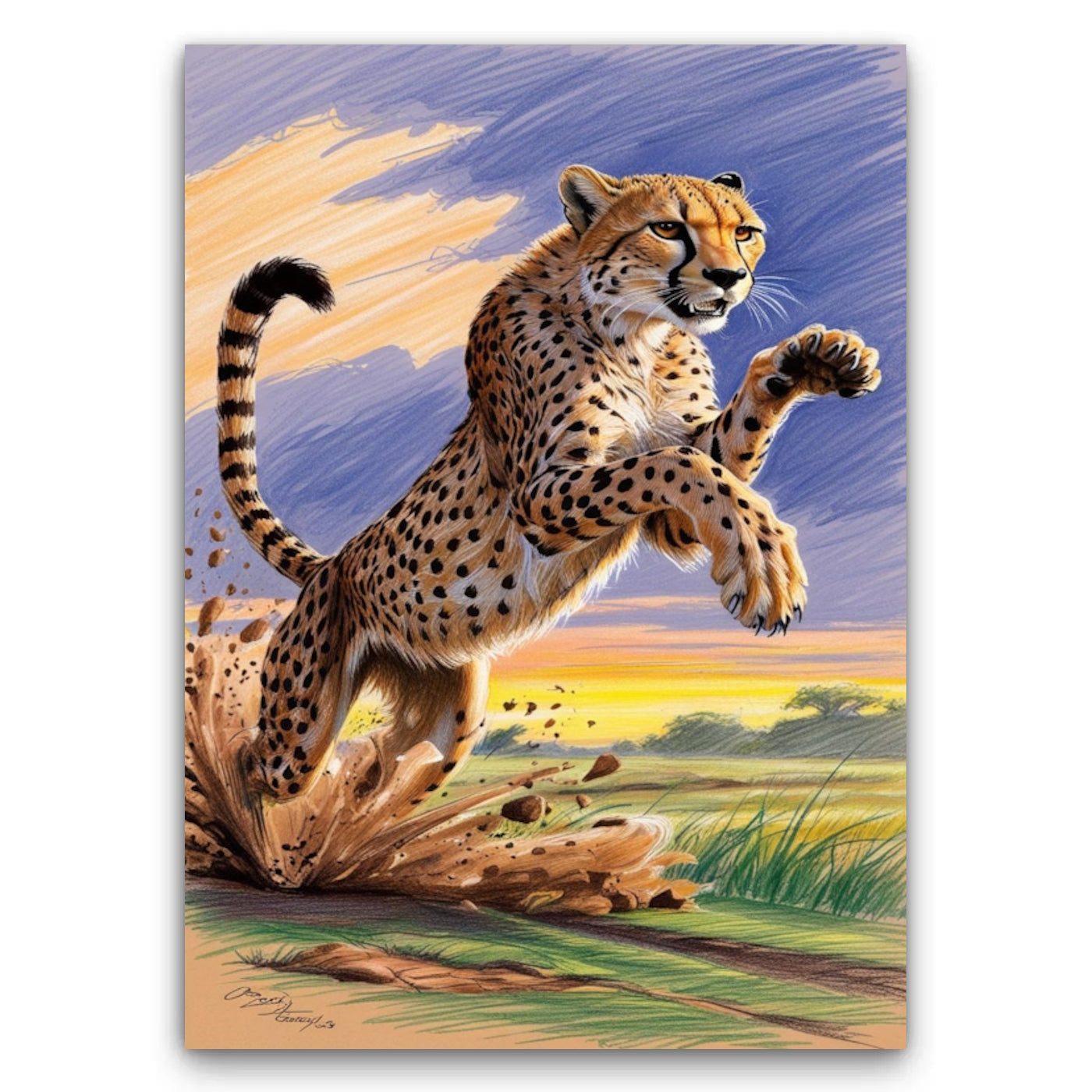 Biegnący Gepard Obraz