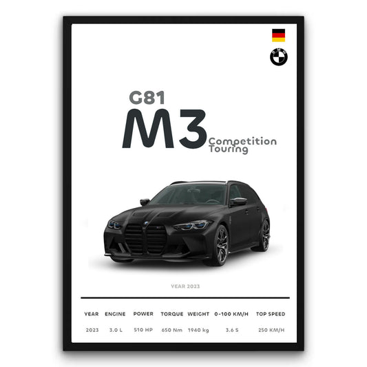 BMW M3 G81 Touring Plakat