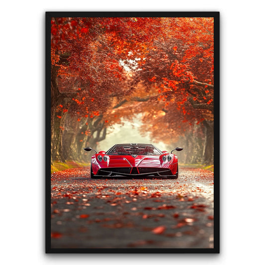 Pagani Huayra na Tle Lasu Plakat