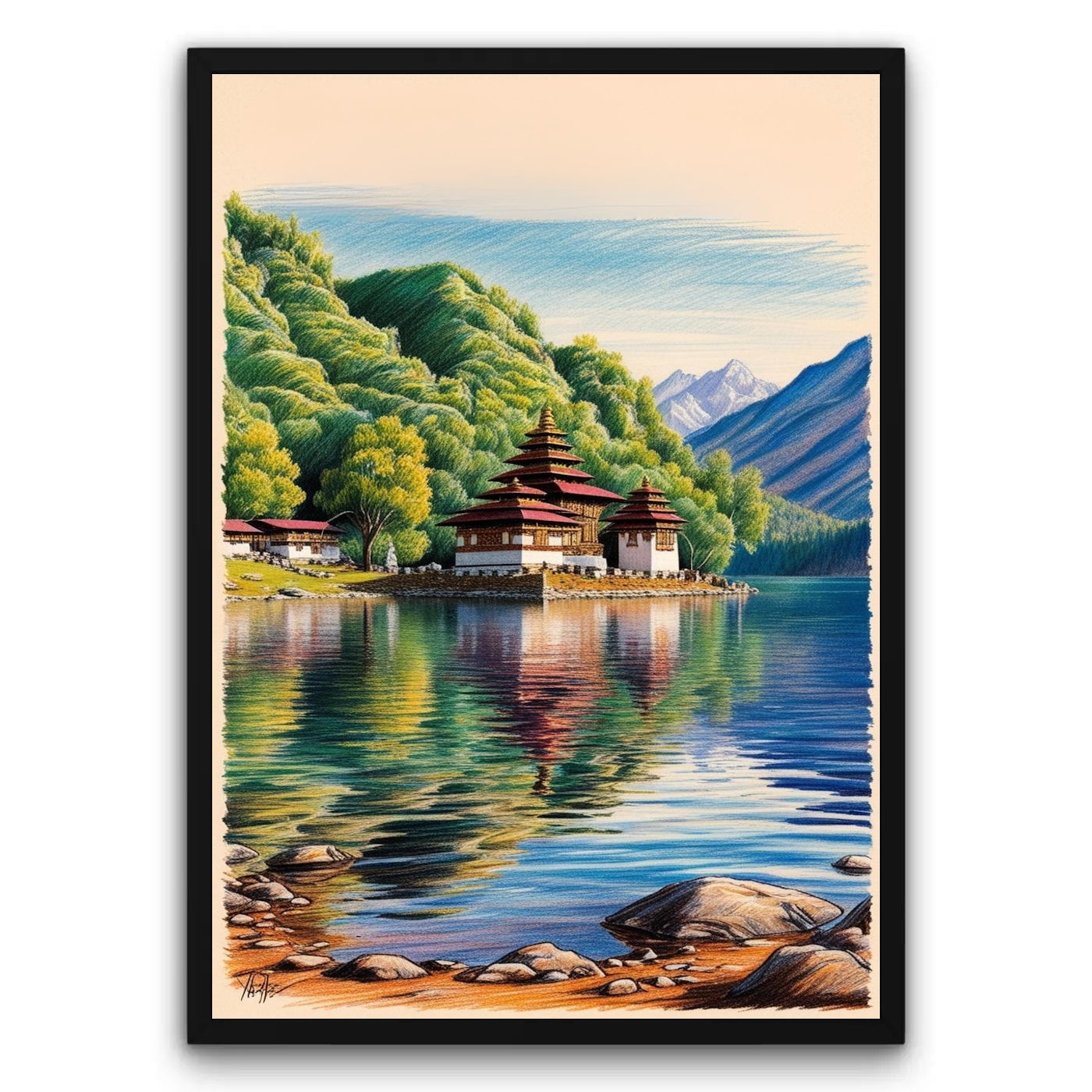 Święte Jezioro Nepal Plakat