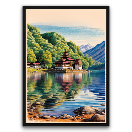 Święte Jezioro Nepal Plakat