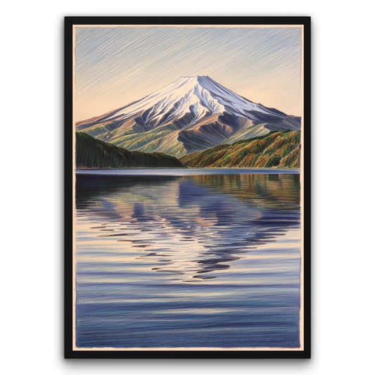 Fujisan Na Tle Jeziora Kawaguchi 2 Plakat